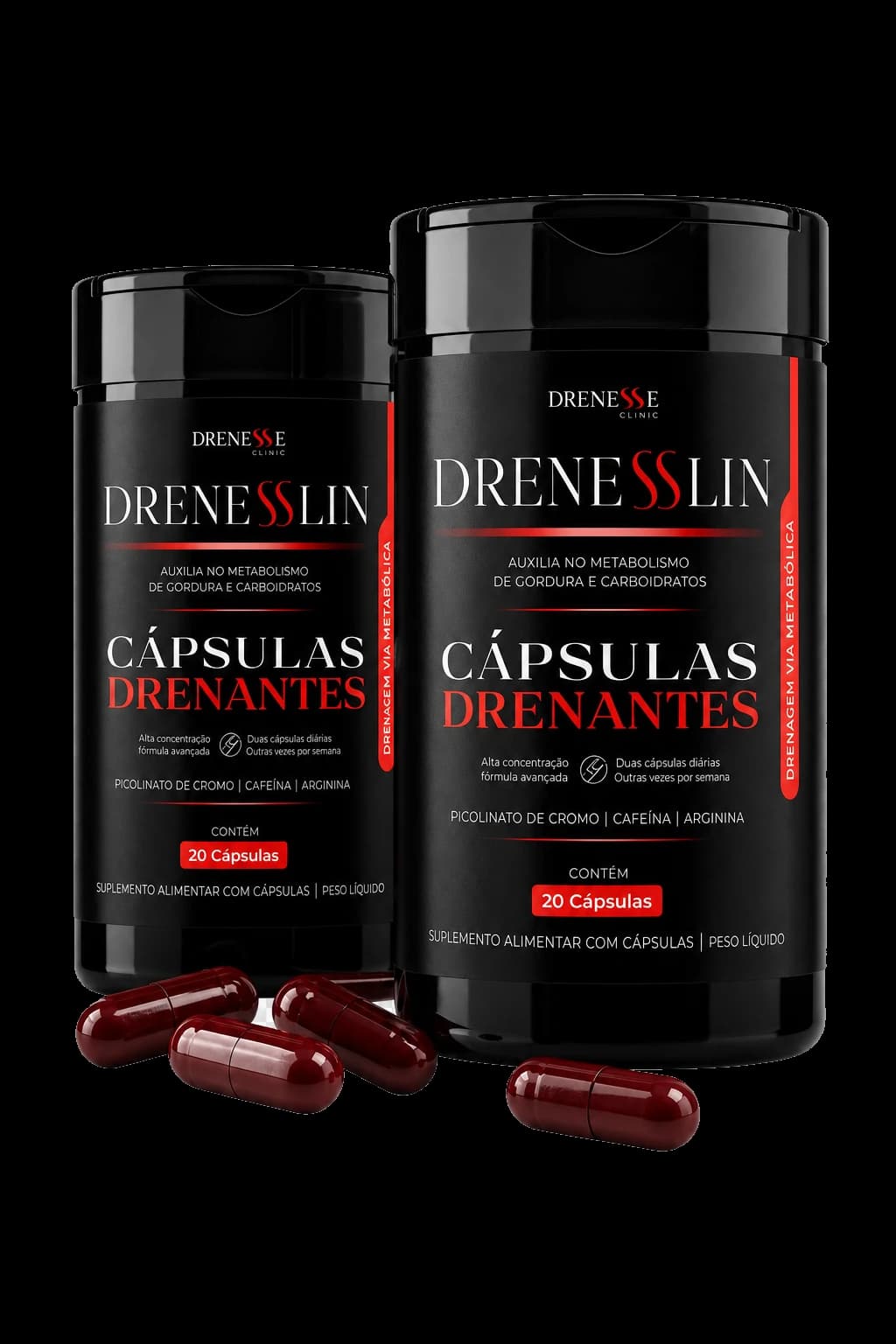 Potes de cápsulas drenantes Drenesslin